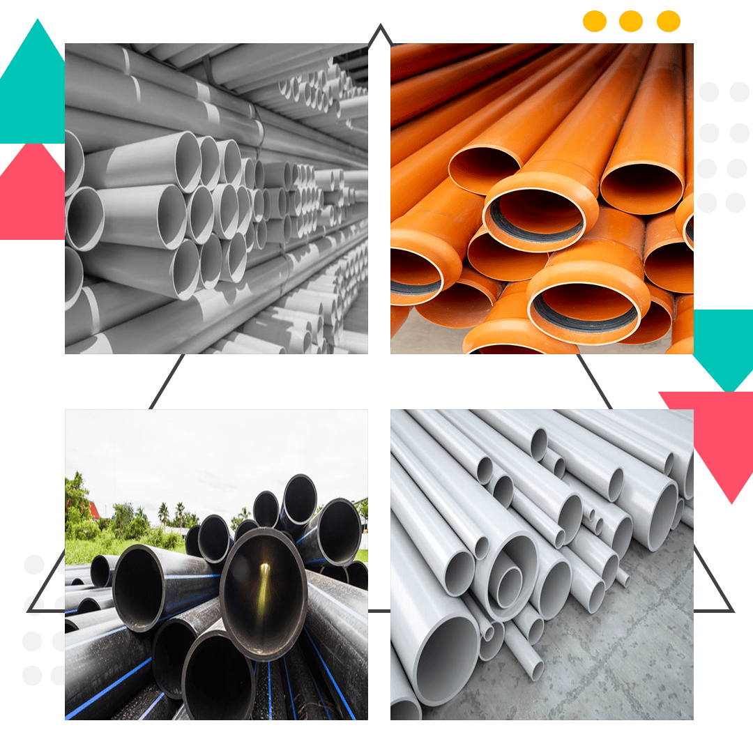 PVC, FRP, HDPE & Other Plastic Pipes
