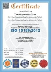 ISO 15189 2012 Certification
