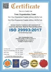 ISO 29993 2017 Certification
