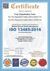 ISO 13485 2003 Certification