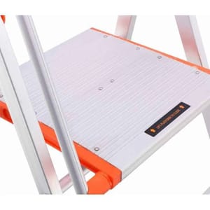 6 Step Home Pro Ladder Aluminum Top with Railing
