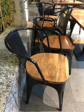 Iron & Wood Cafe Chair