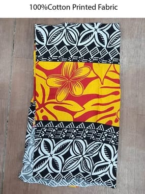 Black,Yellow 100% Cotton Digital Printed Fabric
