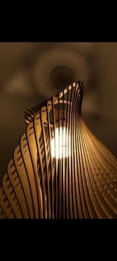 Wooden Modern Wood Pendant Lamp / Pendant Light / Modern Lamp, 12W