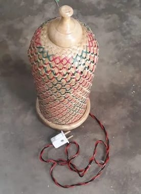 Multicolor Bamboo Table Lamp, For Decoration