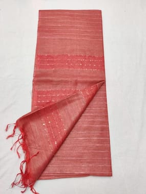 Semi Handloom Dupion silk saree with beautiful ghicha body and