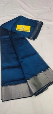 Handloom Mangalagiri Silk With Weaving Design Saree, 6.5m (with