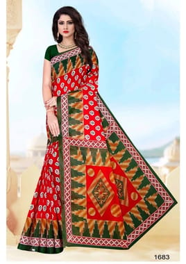 Multy Casual Wear Cotton Mixed Saree, Without Blouse, 5.5 m