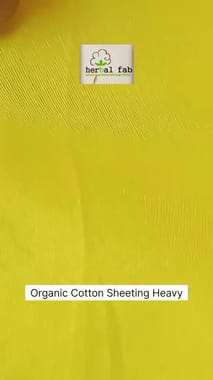 Yellow Plain Gots Certified Organic Cotton Fabric