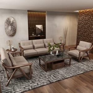Wood Luxury Sofa Set