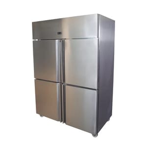 Stainless Steel Silver 4 Door Vertical Refrigerator, 1000 L, Electricity