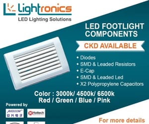 White LED Footlight Components