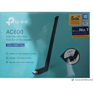 TP Link Ac600 Dual Band Usb Adaptor, Number Of Ports Pins: 2 Ports Pin