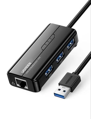 3 Port USB 3.0 HUB + GIGA LAN, Number Of Ports Pins: 4, Model Name/Number: Ugreen 20265