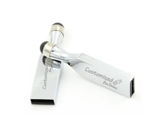 Metal Silver Designer Touch Pendrive