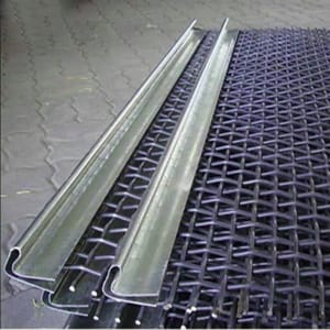High Carbon Steel SQUARE stone Crimped Wiremesh, For Industrial