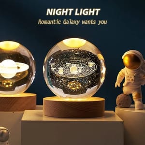 3D Galaxy Crystal Ball Night Light