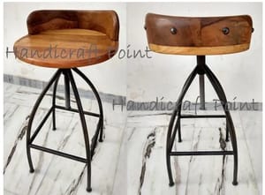 Vintage style height adjustable bar stool