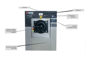 Barrier Washer Extractor 200kg, Front Loading