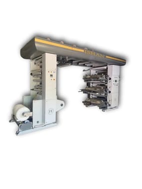 Ishan Mild Steel Four Color Flexographic Printing Machine, Number Of Colors: 2-8