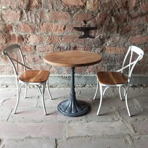 Round Cafe Table Set
