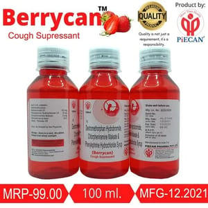 Berrcan Berrycan cough supressant, Bottle Size: 100 ml