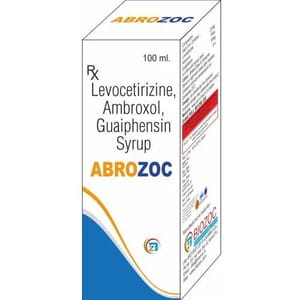 Abrozoc Levocetirizine Ambroxol Guaiphesin Syrup, Packaging Type: Box, Packaging Size: 100 Ml