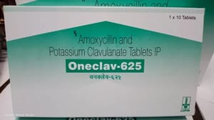 Amoxyclav ONECLAV 625 TAB (Amoxycilin And Potassium Clavulanate Tablets IP)