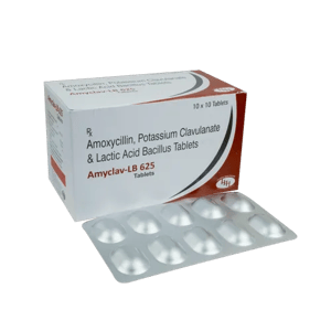 Amoxycillin Trihydrate 500mg,Clavulanic Acid 125mg & Lactic Acid Tablets