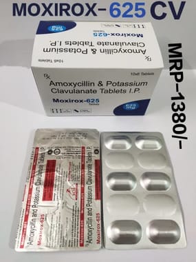 Moxirox Amoxycillin Potassium Clavulanate Tablets, 625 mg