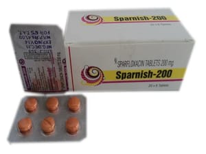 SPARNISH-200 Tablet Sparfloxacin 150mg F/C Tab, Packaging Type: Blister