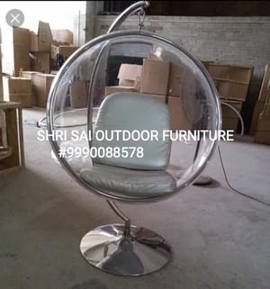 Acrylic Swing Chair with Stand