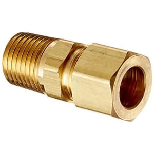 Brass Compression Male Connector, Half Thread