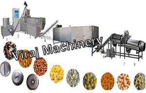 Automatic Corn Puff Making Machine, 30 Hp, Capacity: 120 Kg Per Hour