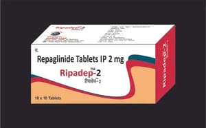 Ripadep 2mg Repaglinide Tablet, Globus Labs, 10x10tablet