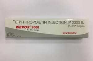 Erithropoetin Injection 2000, 4000 IU, Prescription