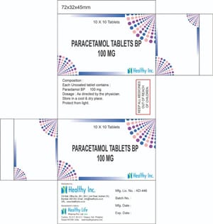 Paracetamol Tablets BP 100 MG