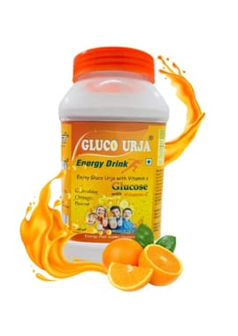GLUCO-URJA Glucose Powder with Vitamin &quot;C&quot; (Orange Flavour), 1x1kg, Packaging Type: Jar