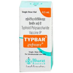 Typbar Vi Capsular Polysaccharide Typhoid Vaccine IP, Bharat Biotech