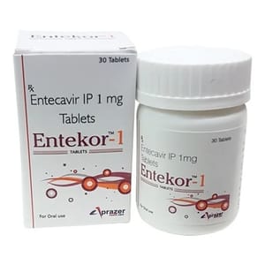 Entekor 1mg Entecavir, 30 Tablets, Prescription