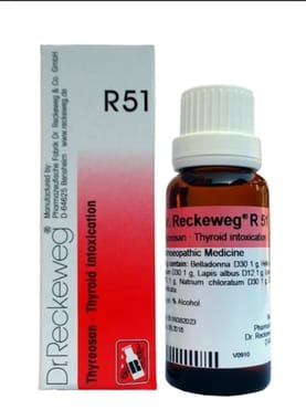 Dr. Reckeweg R51 Thyroid Intoxication Drop Homeopathic medicine for Thyroid 22ml Mediseller