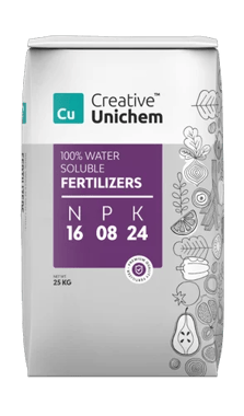 Chemical Grade Npk 16 08 24 Water Soluble Fertilizer, Target Crops: Vegetables, Packaging Size: 25 kg