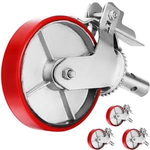 Red Round PU Wheel