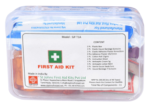 Plastic Home First Aid Boxes SJF T1A First Aid Kit, Packaging Type: Box