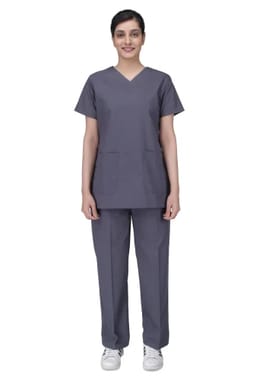 Top and Paint DSVX Grey Female Scrub Suit, For Hospital, Size: Xxl