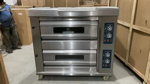 Pizza Stainless Steel Double Deck Oven Gas operated