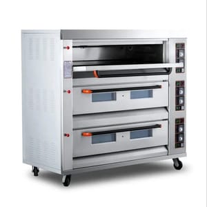 Single 3 Deck 9 Trays Gas Bakery Oven, For Commercial