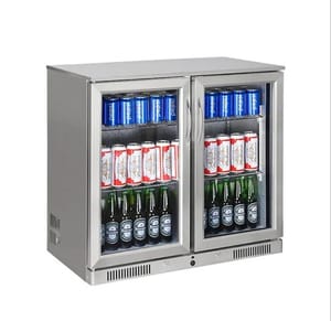 Stainless Steel 2 Nos SS Back Bar Cooler, Size: 900 X 505 X 865mm