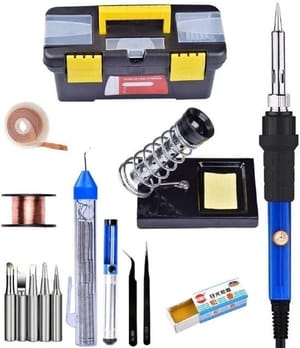 Soldering Iron with Bits Accessories Flux Dispensers SMD Tweezers Solder Stand