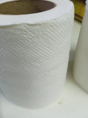 White Pulp Jumbo Tissue Toilet Paper Rolls